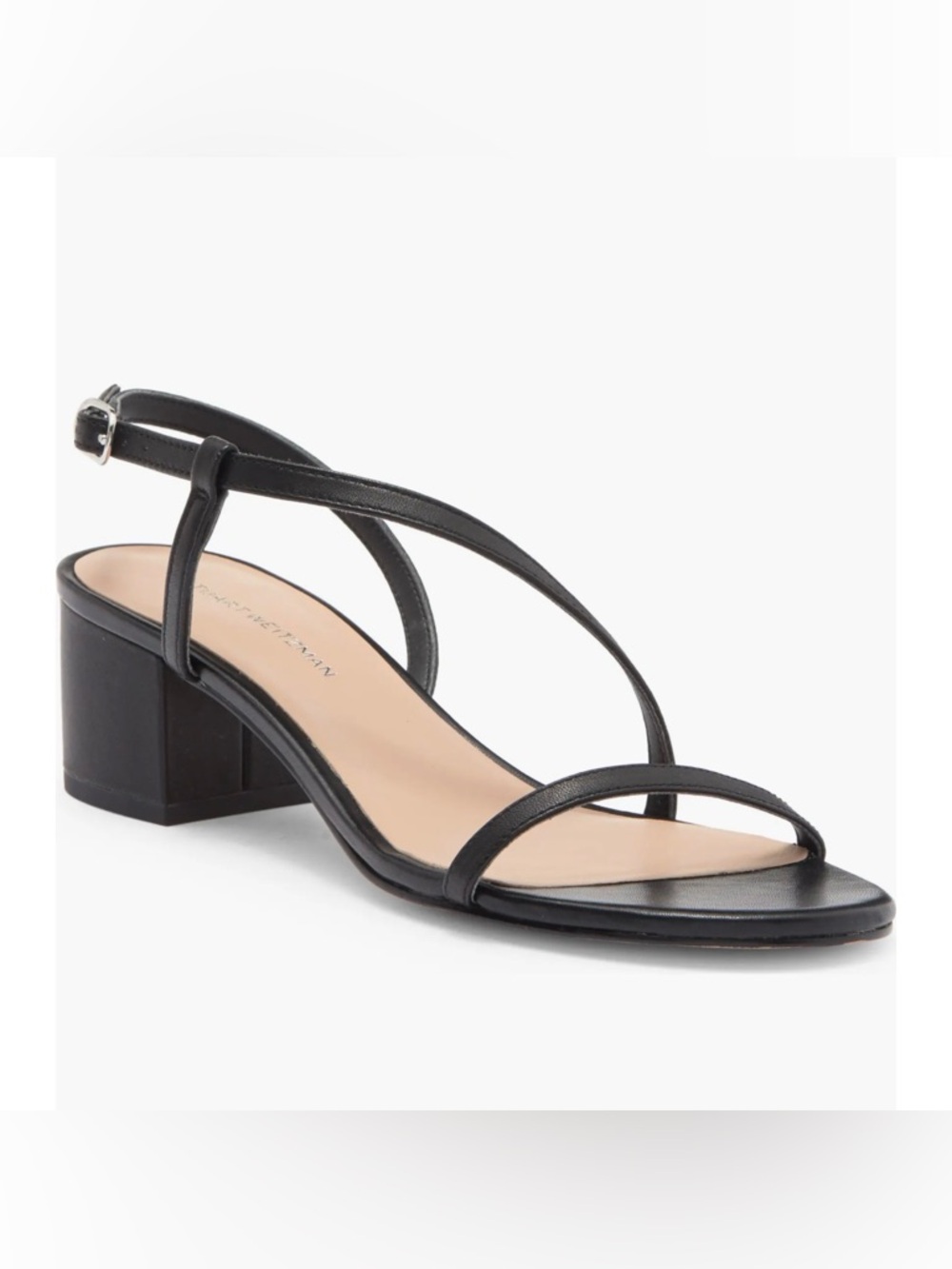 Stuart Weitzman Aliza Block Chunky Heel Sandals, Black, Size 8